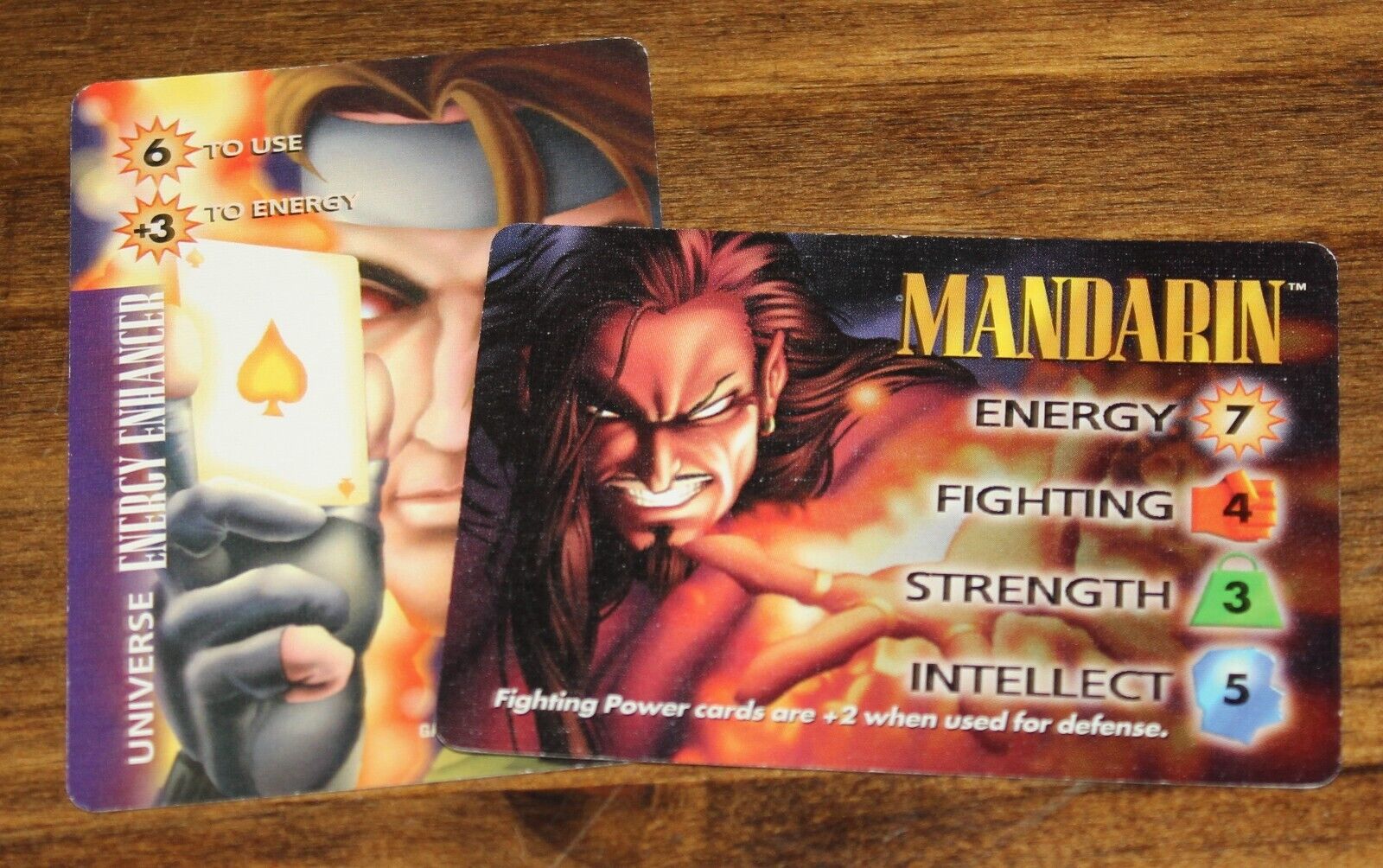 Overpower Card Game Marvel Mandarin Character plus Universe Card