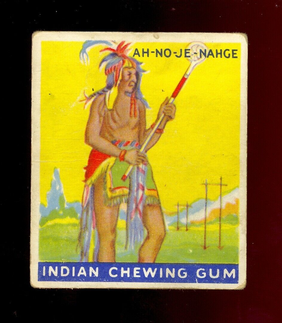 1933 Goudey Indian Gum #35 AH-NO-JE-NAHGE Series of 48 Blue Panel VG