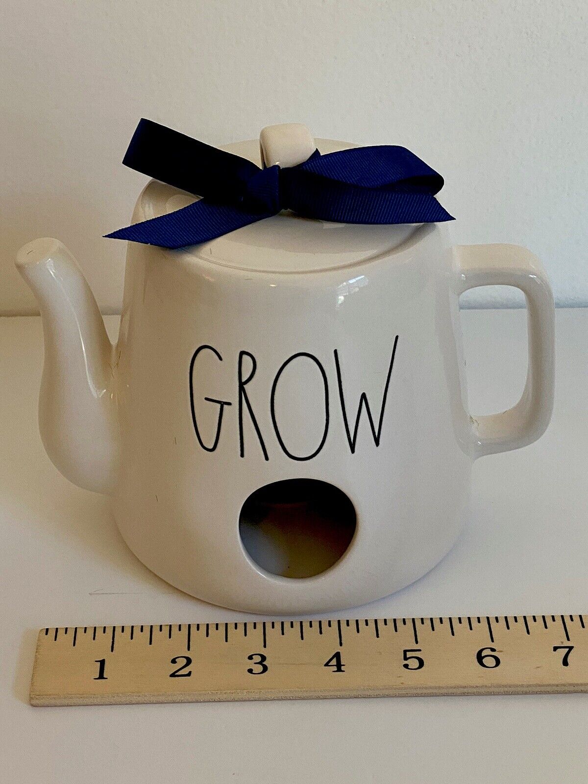 Rae Dunn Birdhouse By Magenta White Ceramic Teapot GROW