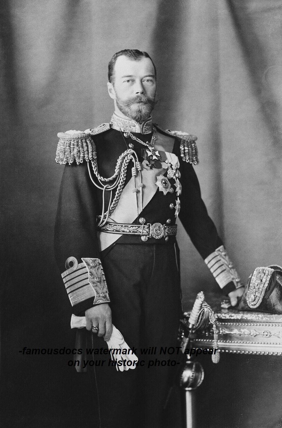 1909 Czar Nicholas II PHOTO Russia Emperor, Last Russian Tsar Nicholas 2 