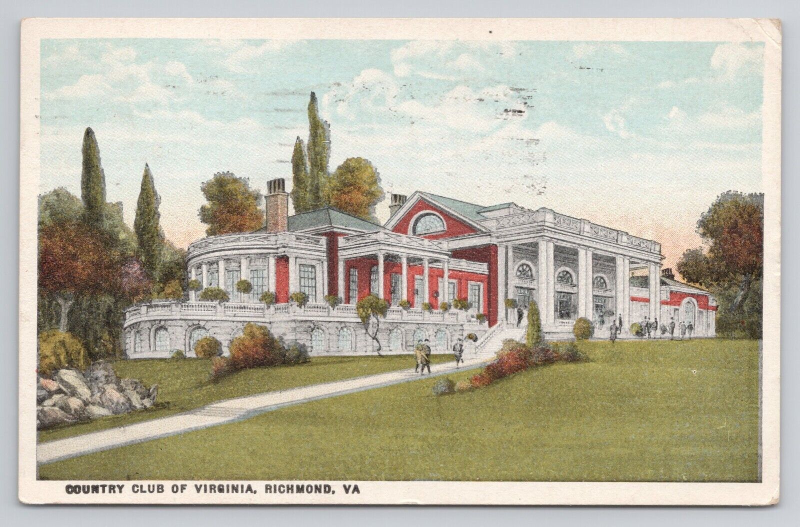 Postcard Country Club Of Virginia Richmond Va 1923