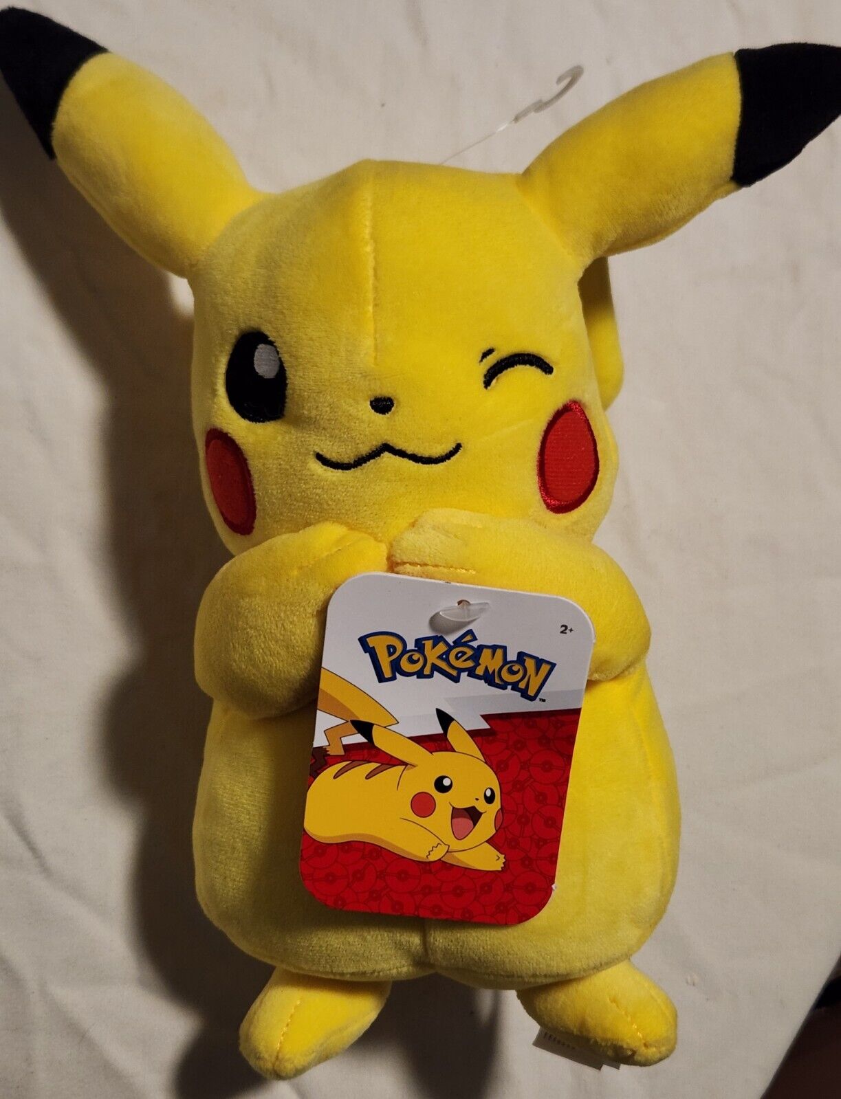 Pokemon Small Plush - Pikachu -  winking - 8 inch - NEW with tags