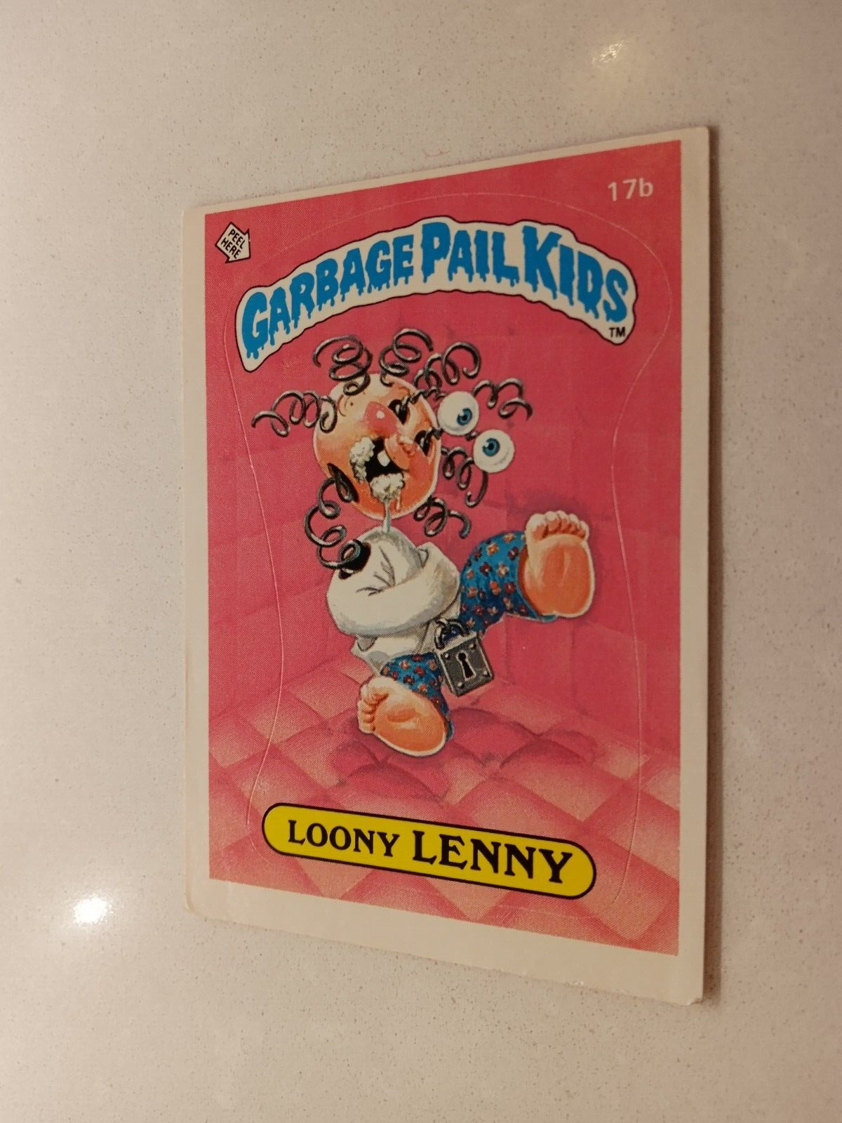 1985 Topps Garbage Pail Kids GPK Original Series 1 17b Loony Lenny  OS1 Vintage