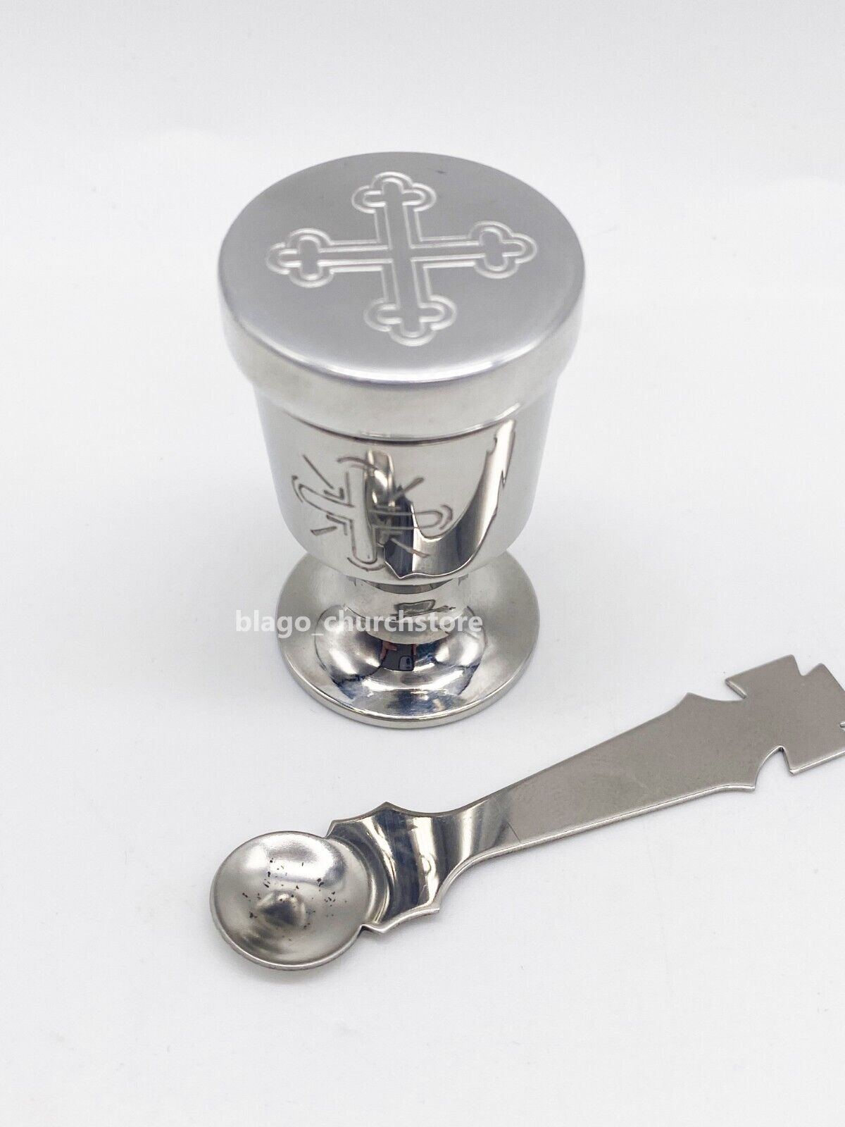 Ortxodox Church Portable Communion Chalice with Miniature Spoon 5 ml