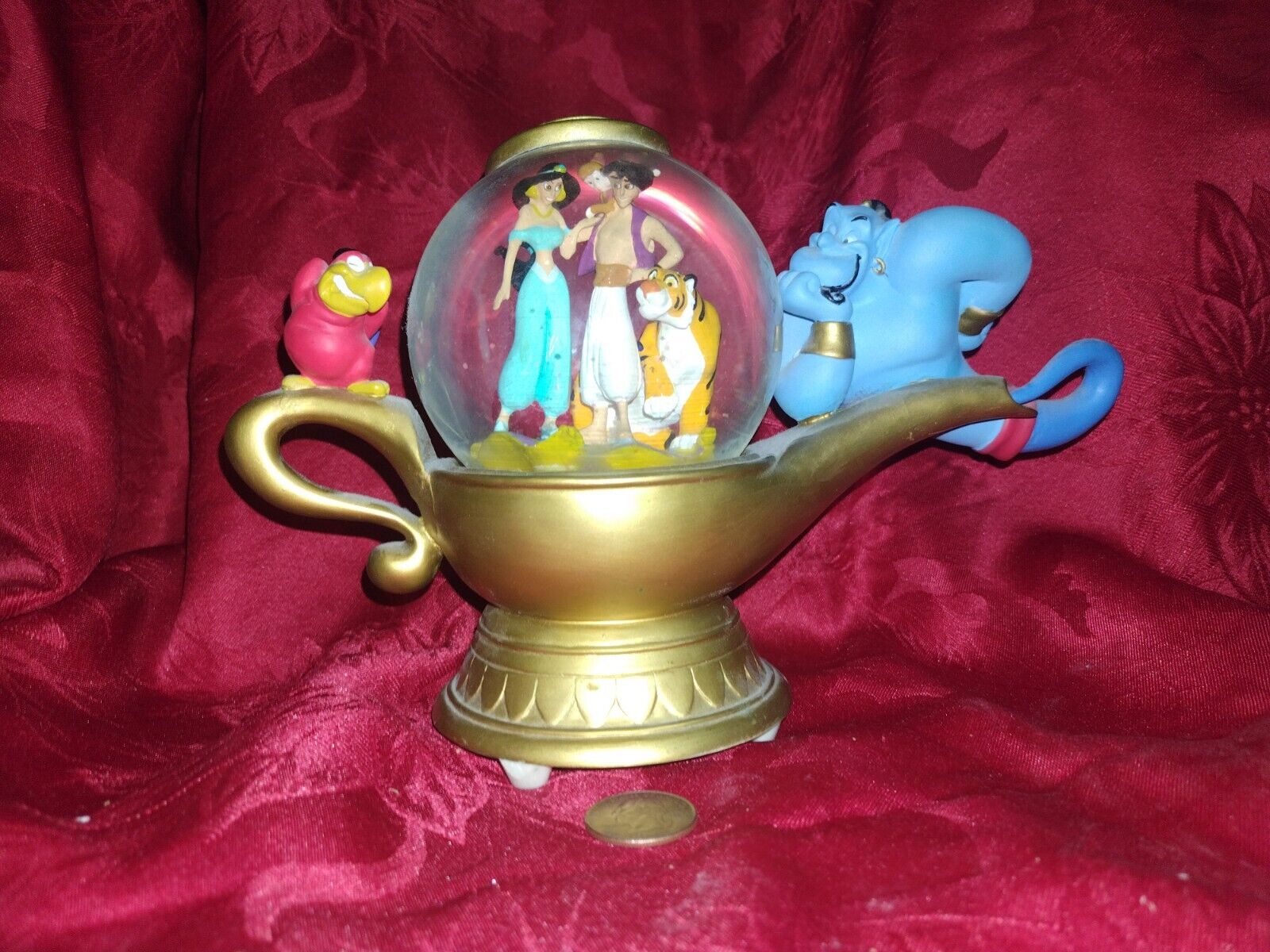 Aladin And Jasmine Genie Lamp Snowglobe Eago Sasha Disney Retro Vintage Works