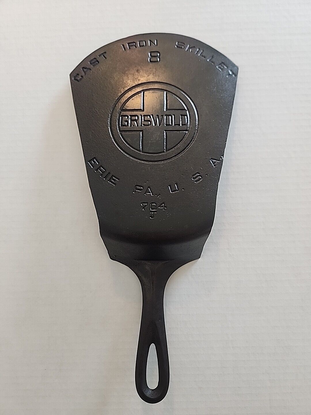 Vintage Cast Iron GRISWOLD LARGE LOGO No.8 Skillet Repurposed Into A Spatula