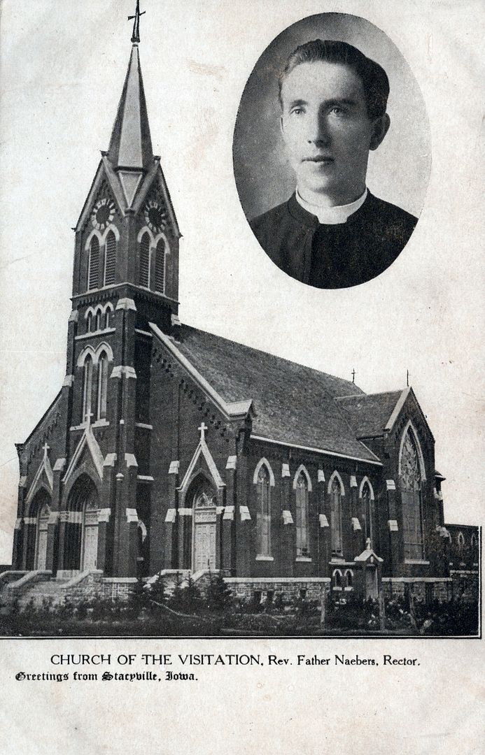 STACYVILLE IA - Church Of The Visitation Postcard - udb (pre 1908)