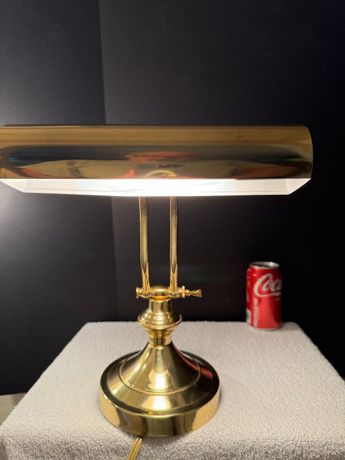 Vintage Bankers  Brass light Articulating Banker Desk Piano Library Lamp Works