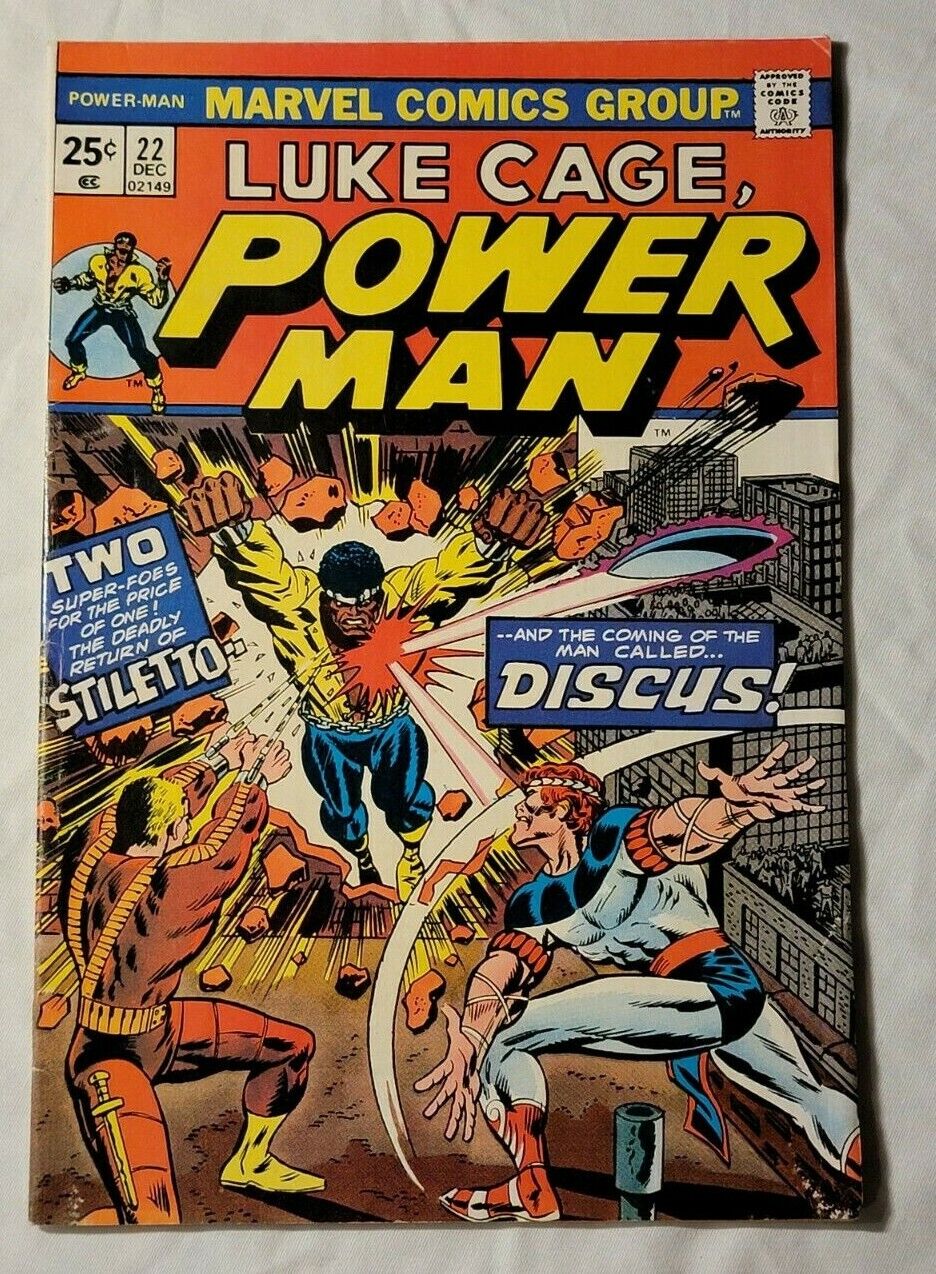 Marvel Luke Cage Power Man #22 Stiletto & Discus : Save on Shipping Details Insi