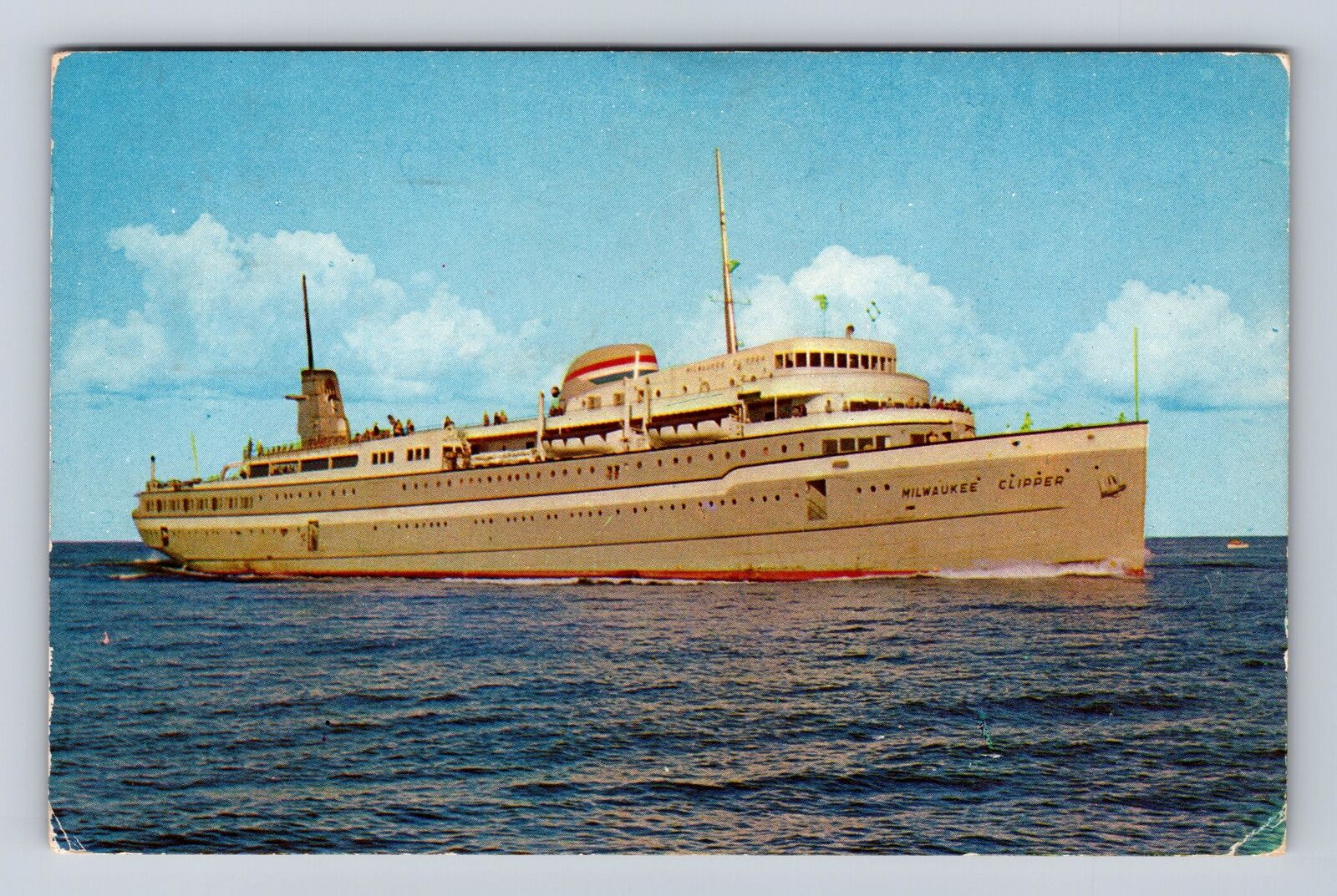 Milwaukee WI-Wisconsin, SS Milwaukee Clipper, Antique, Vintage Souvenir Postcard