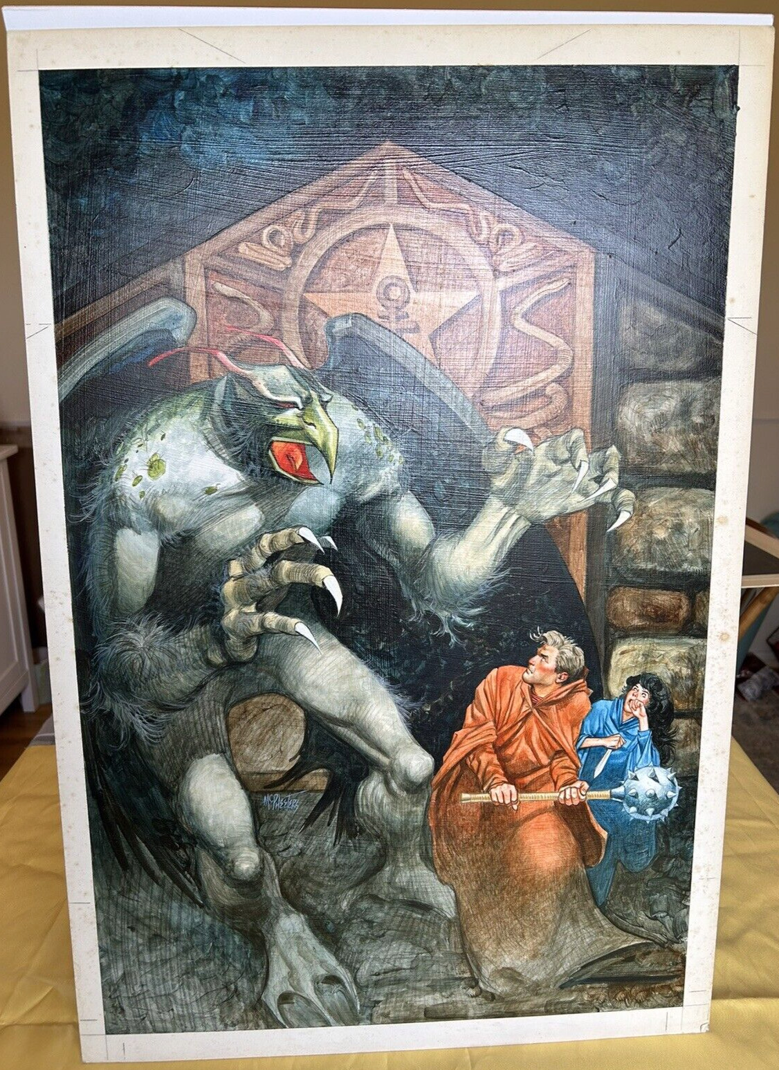 Original Cover Art Painting SwordQuest Quest for the Demon Gate Ace Fantasy AD&D