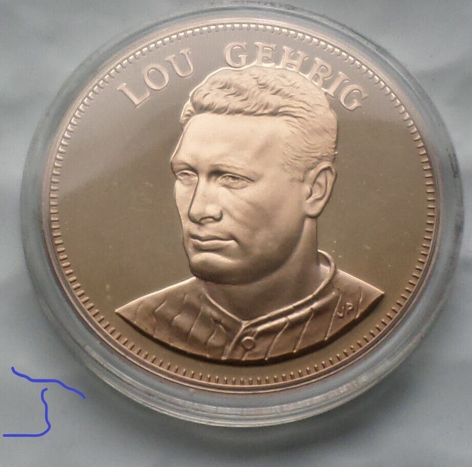 Lou Gehrig Vintage Bronze Coin Medal