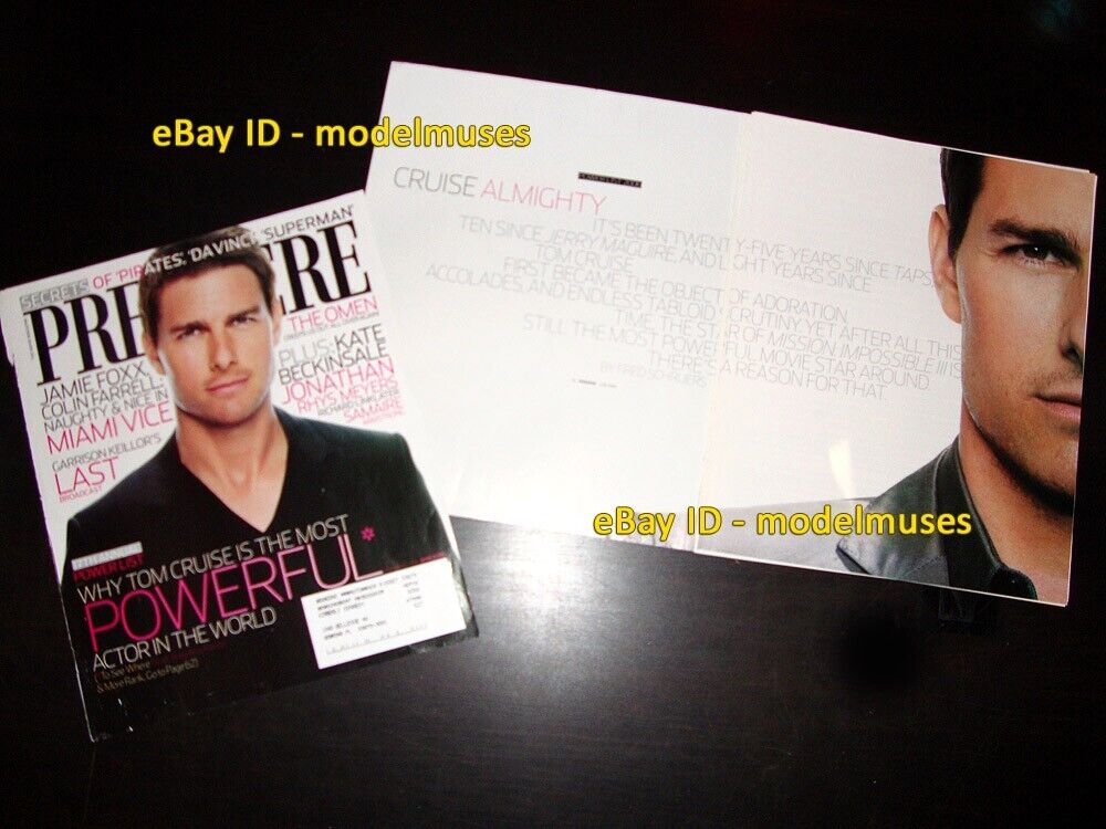 TOM CRUISE 5-Page Magazine Article + Cover PREMIERE US June 2006