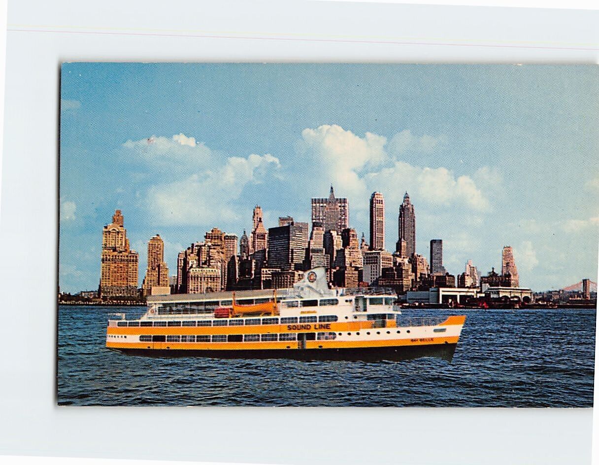 Postcard SS Bay Belle All Steel Excursion Liner New York USA