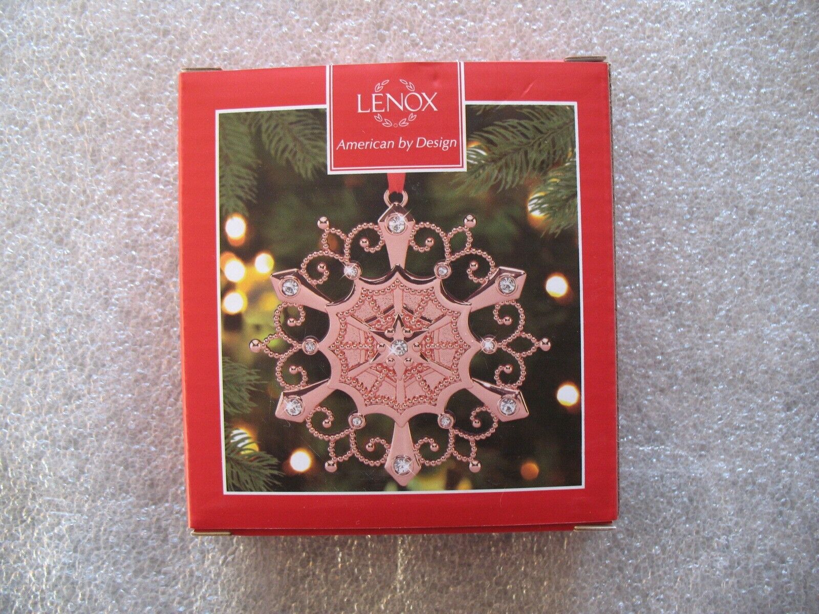 LENOX COLORS OF GOLD, ROSE GOLD STAR SNOWFLAKE ORNAMENT