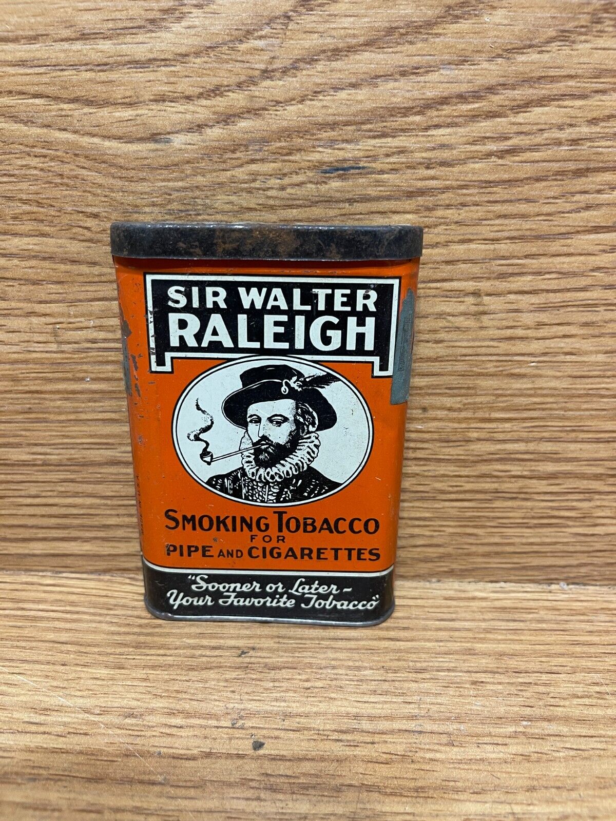 Vintage Sir Walter Raleigh Smoking Tobacco Collector Tin, Empty