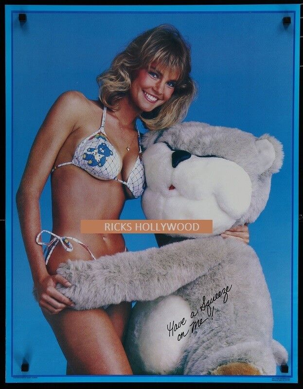 Original 1980s LUCKY TEDDY BEAR One Stop Vintage Poster NOT A REPRINT