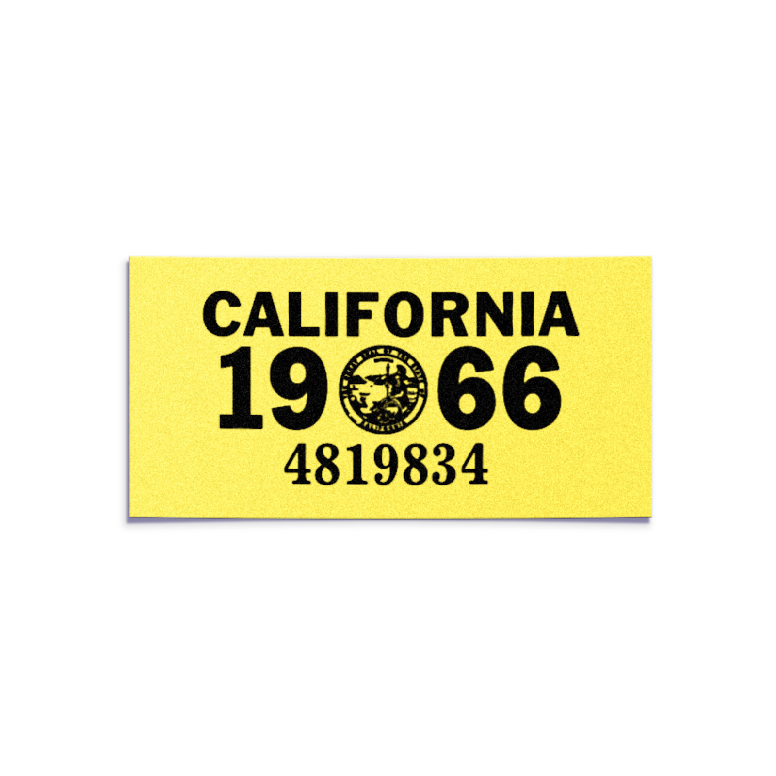 1966 California License Plate YOM Registration Sticker - CA DMV - 
