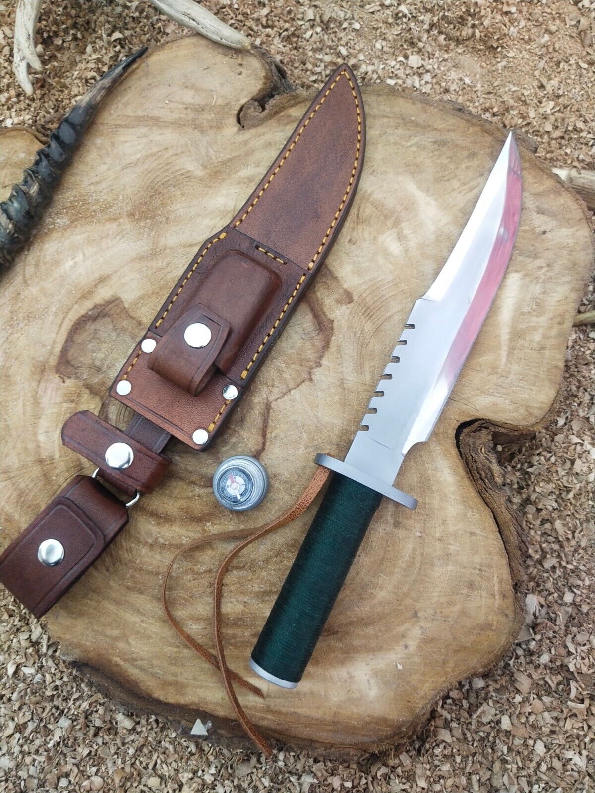 New Style Rambo Hunting Knife Premium Quality Survival Tool 440c stainless steel