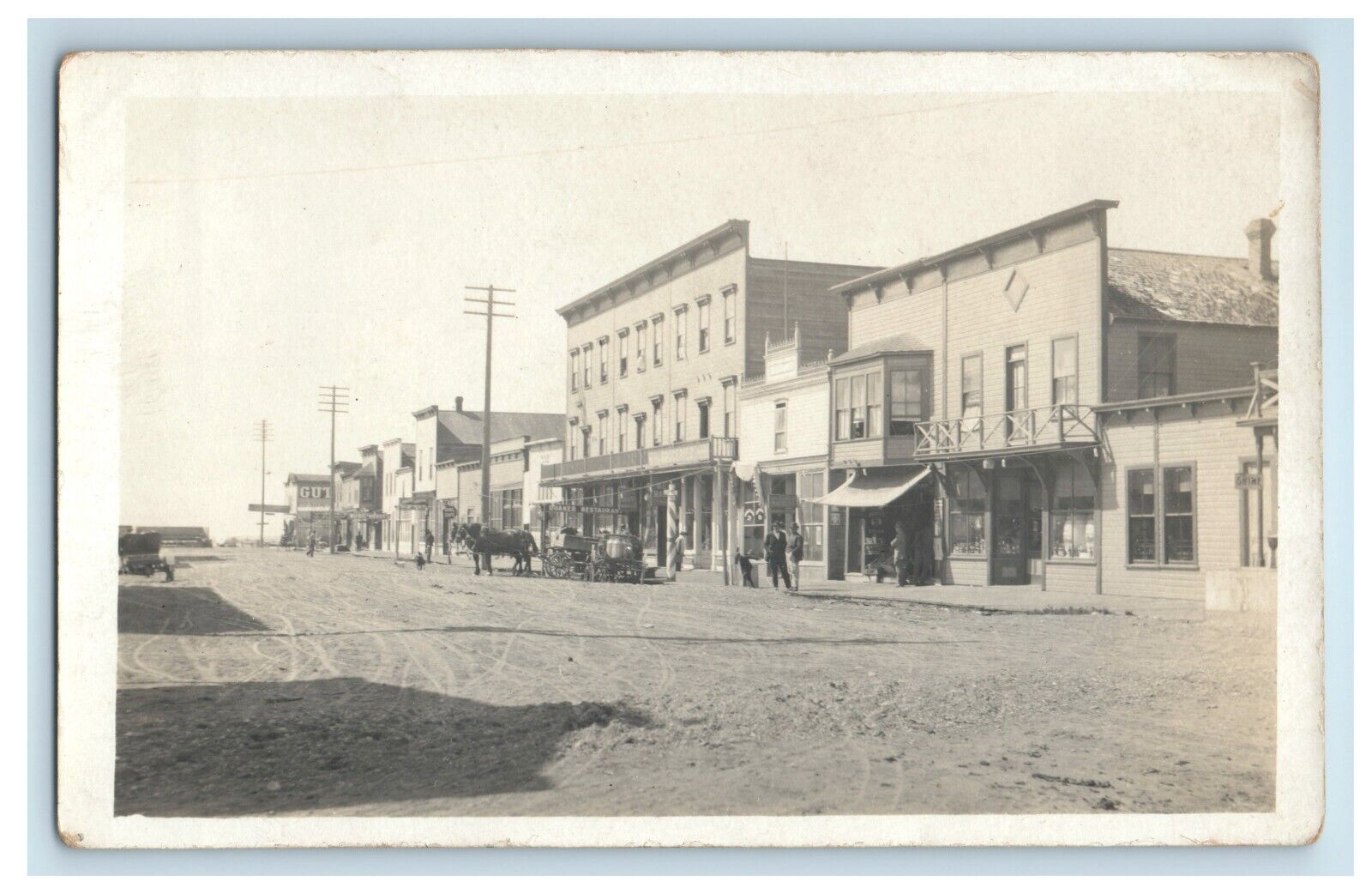 c1910 Front St. & Laurel Port Angeles Washington WA Dirt RPPC Photo Postcard