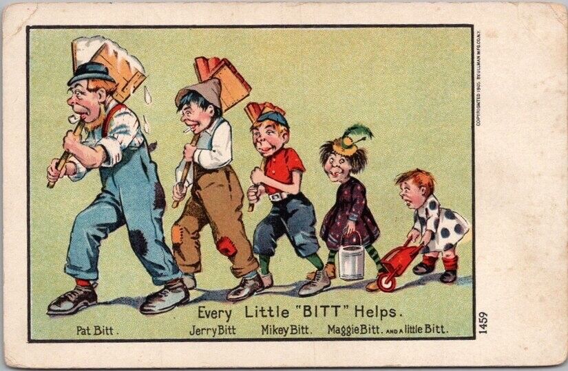 Vintage 1900s Comic Greetings Postcard \