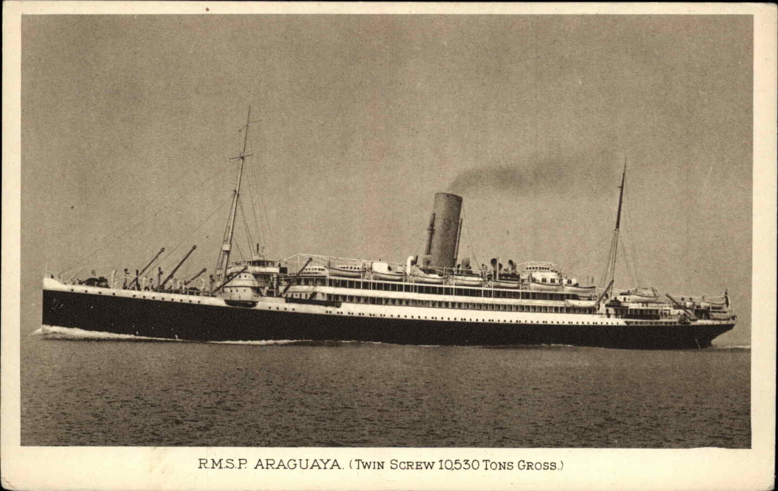 RMSP Passenger Services Cruise Ship RMSP Araguaya Vintage Postcard