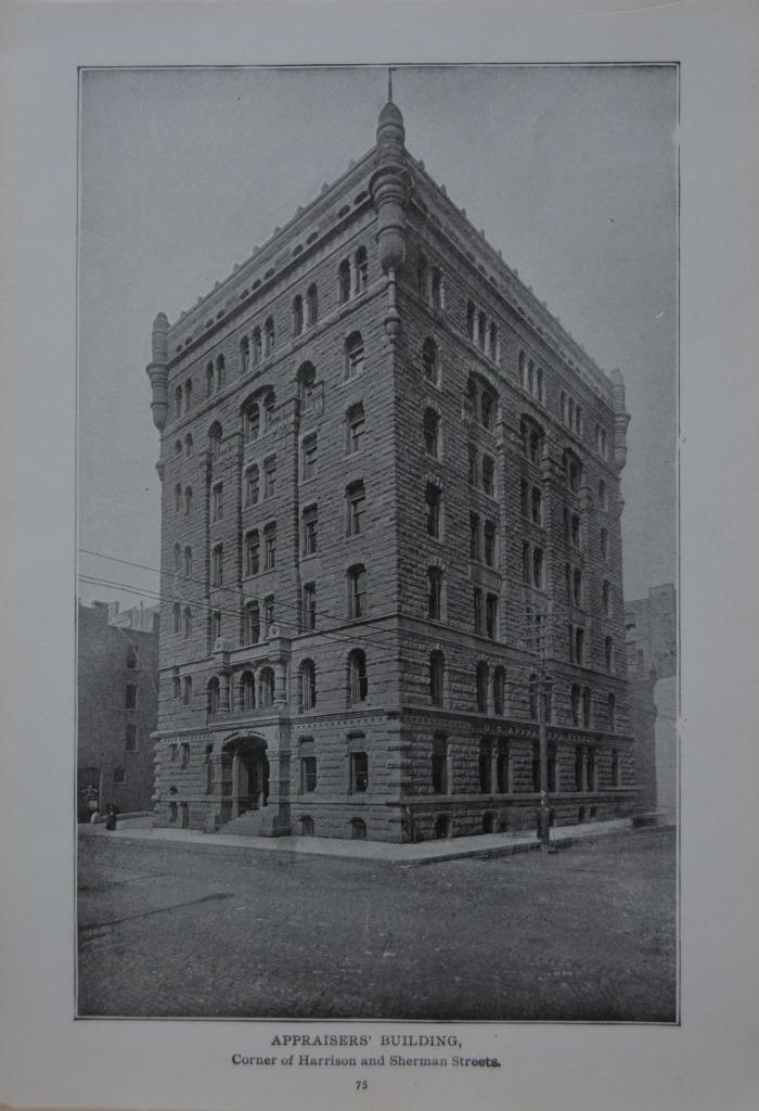 Chicago Downtown Appraisers Building Architecture Antique Art 1902