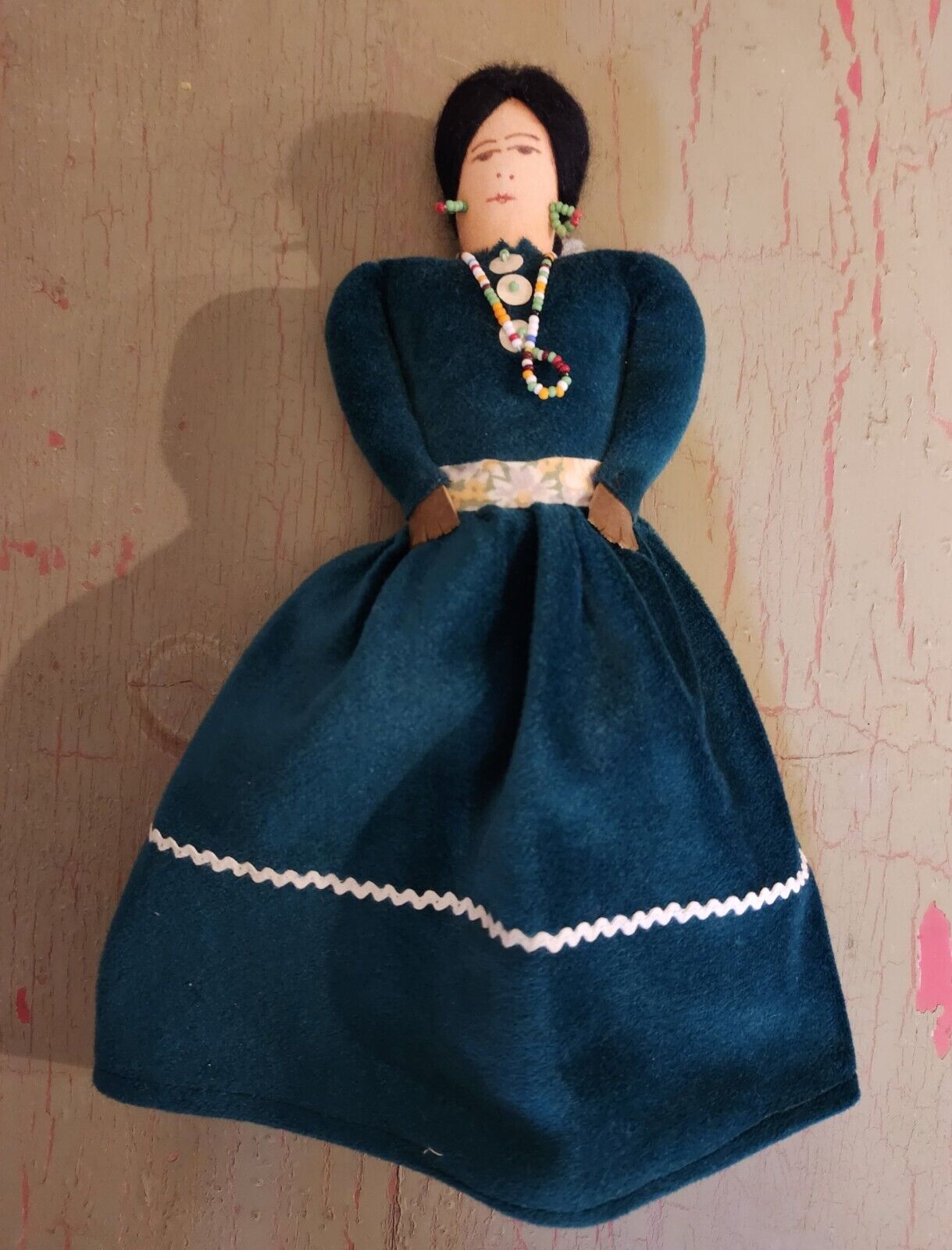 Native American Indian Doll Handmade 10 Inches Navajo?
