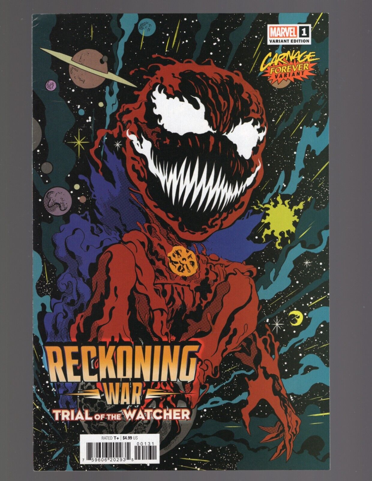 RECKONING WAR TRIAL Of The WATCHER #1 2022 Carnage Forever Cover Variant NM 9.6