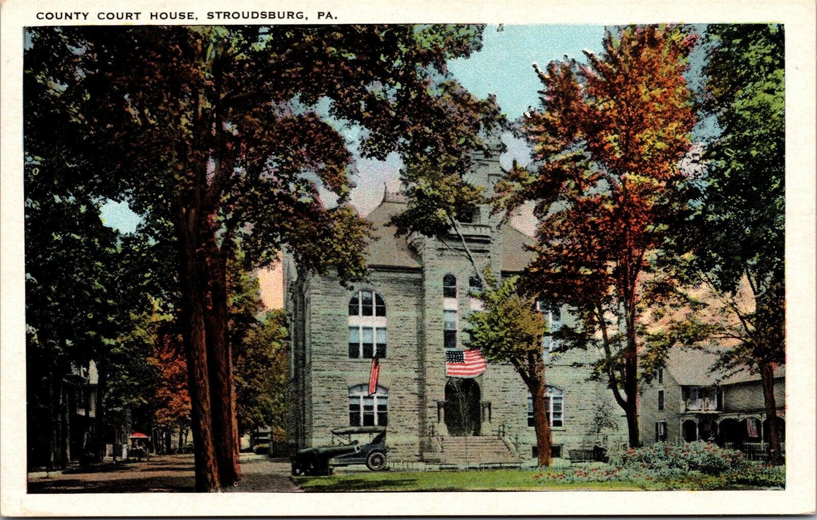 Vtg Stroudsburg Pennsylvania PA County Court House 1920s Unused Postcard