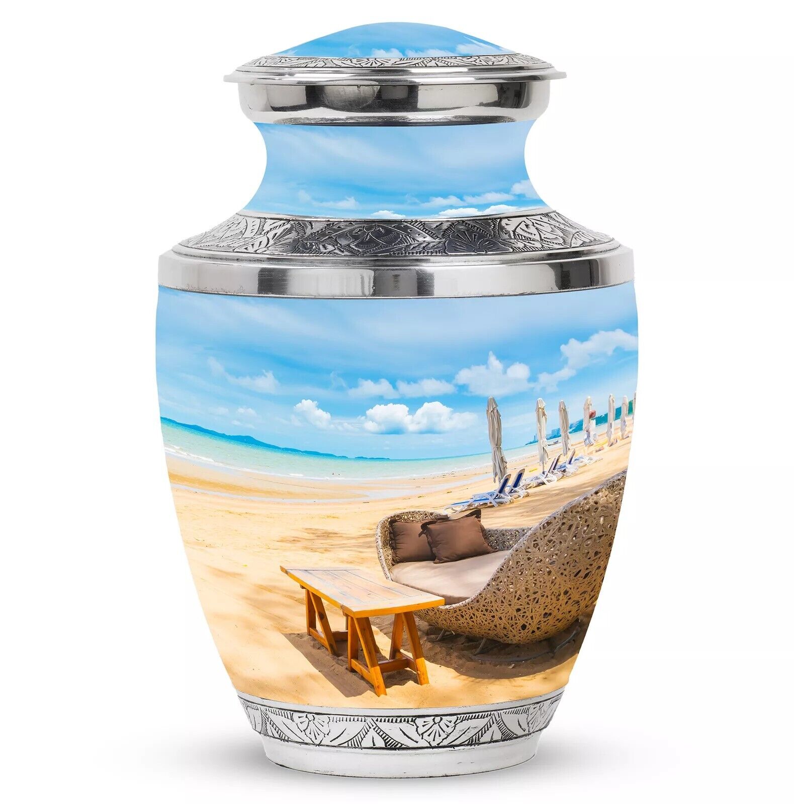Goa Beach Side (10 Inch) Cremation Urns For Adult Ashes The Memory Of Your Loved