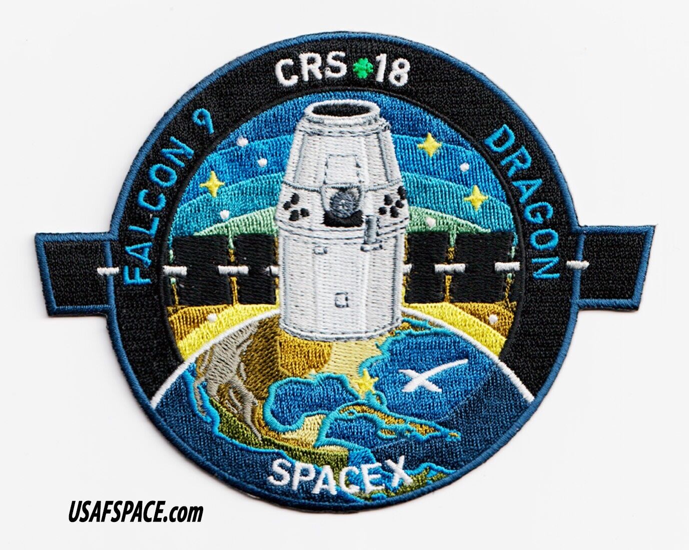 Authentic CRS-18 SPACEX FALCON-9 DRAGON ISS NASA RESUPPLY Mission Employee PATCH
