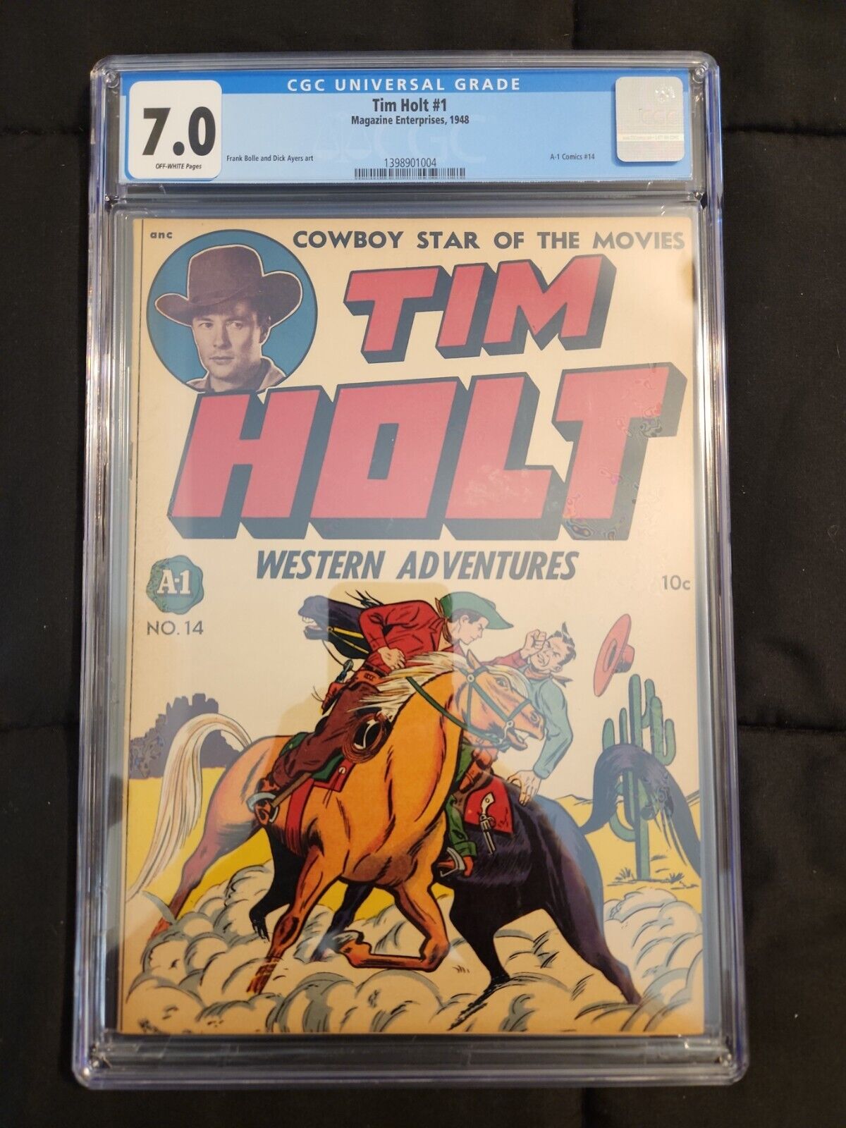 Tim Holt #1 - CGC Graded 7.0 O/W - Magazine Enterprises 1948 - A-1 Comics #14