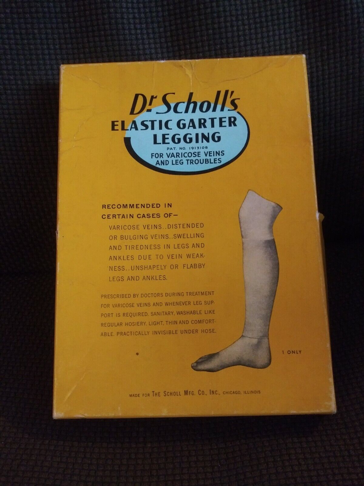 Vintage Dr. Scholl\'s Elastic Garter Legging with Box
