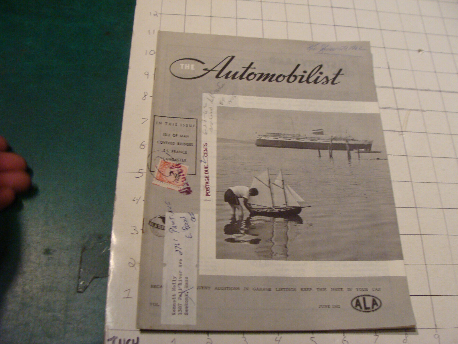 AUTOMOBILIST ALA mag JUNE 1962, 24pgs: ISLE OF MAN, COVERED BRIDGES, SS FRANCE