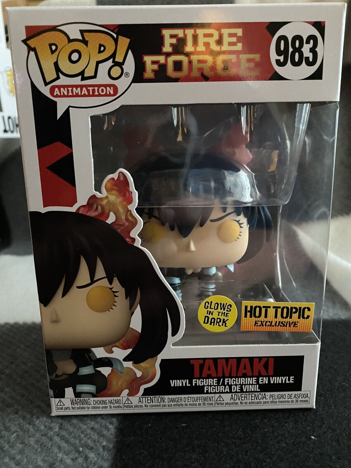 Vaulted Funko Fire Force Tamaki #983 GITD Hot Topic Exclusive W/Case 