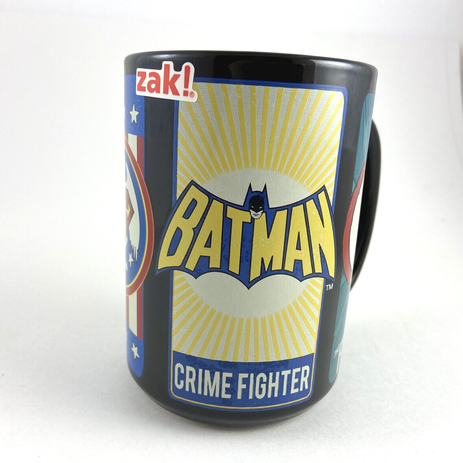 Batman Coffee Mug 2016 ZAK Designs DC Characters The Flash Superman Wonderwoman