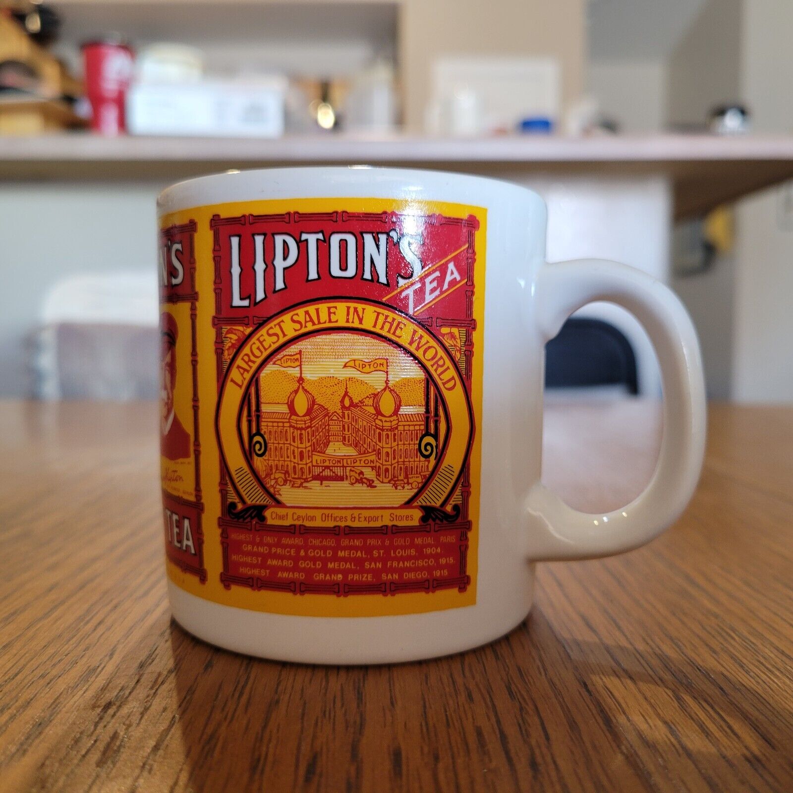 Vintage Lipton\'s Tea Mug 12oz  The Tin Box Company