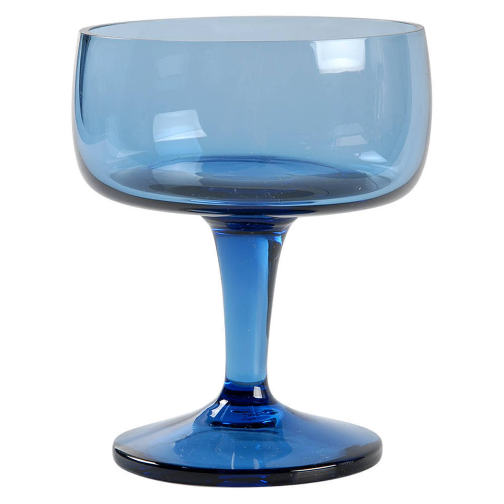 Gorham Crystal Accent Deep Blue  Champagne Sherbet Glass 166684