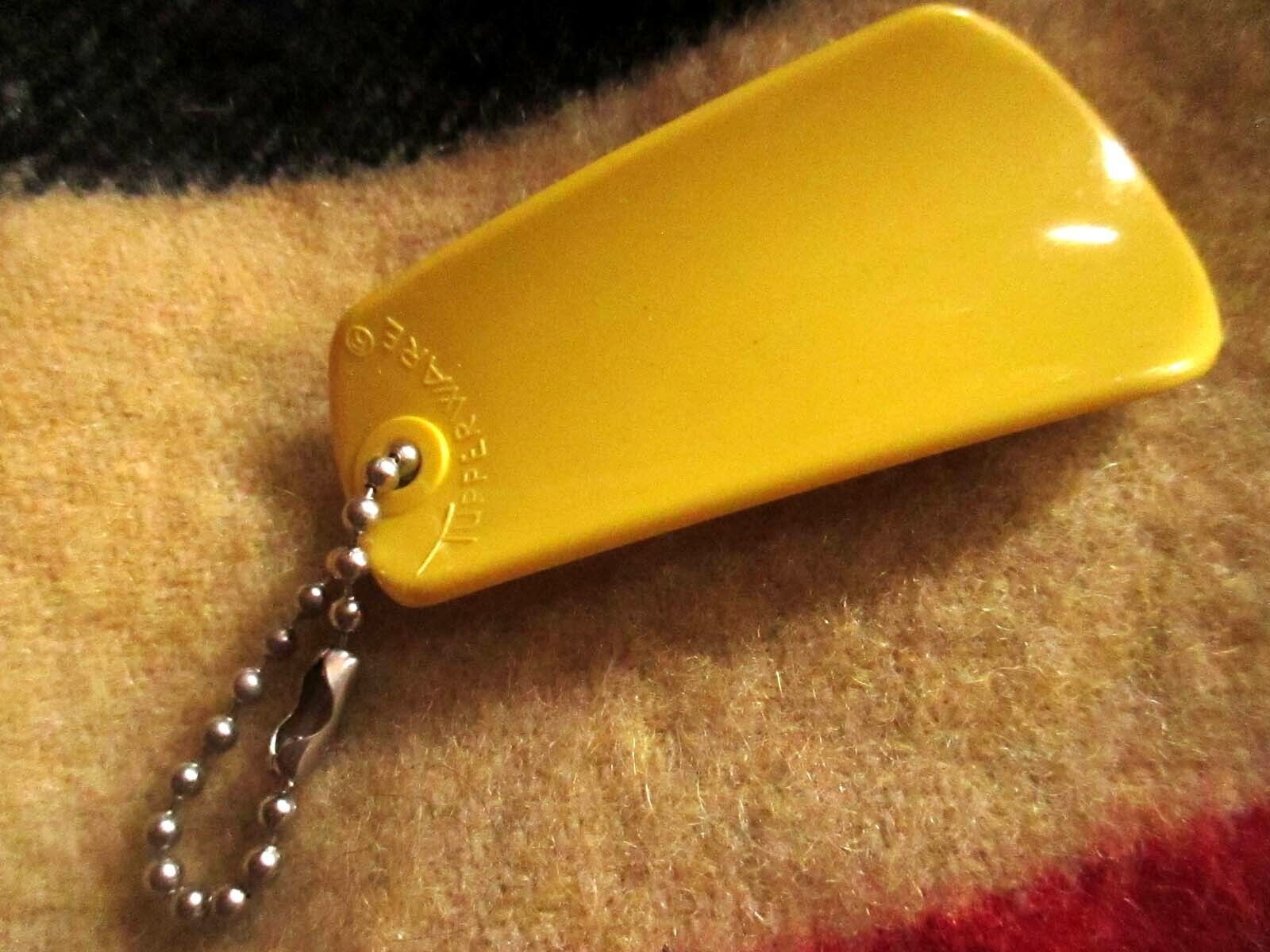 Vintage Tupperware Yellow Shoe Horn Key Chain 