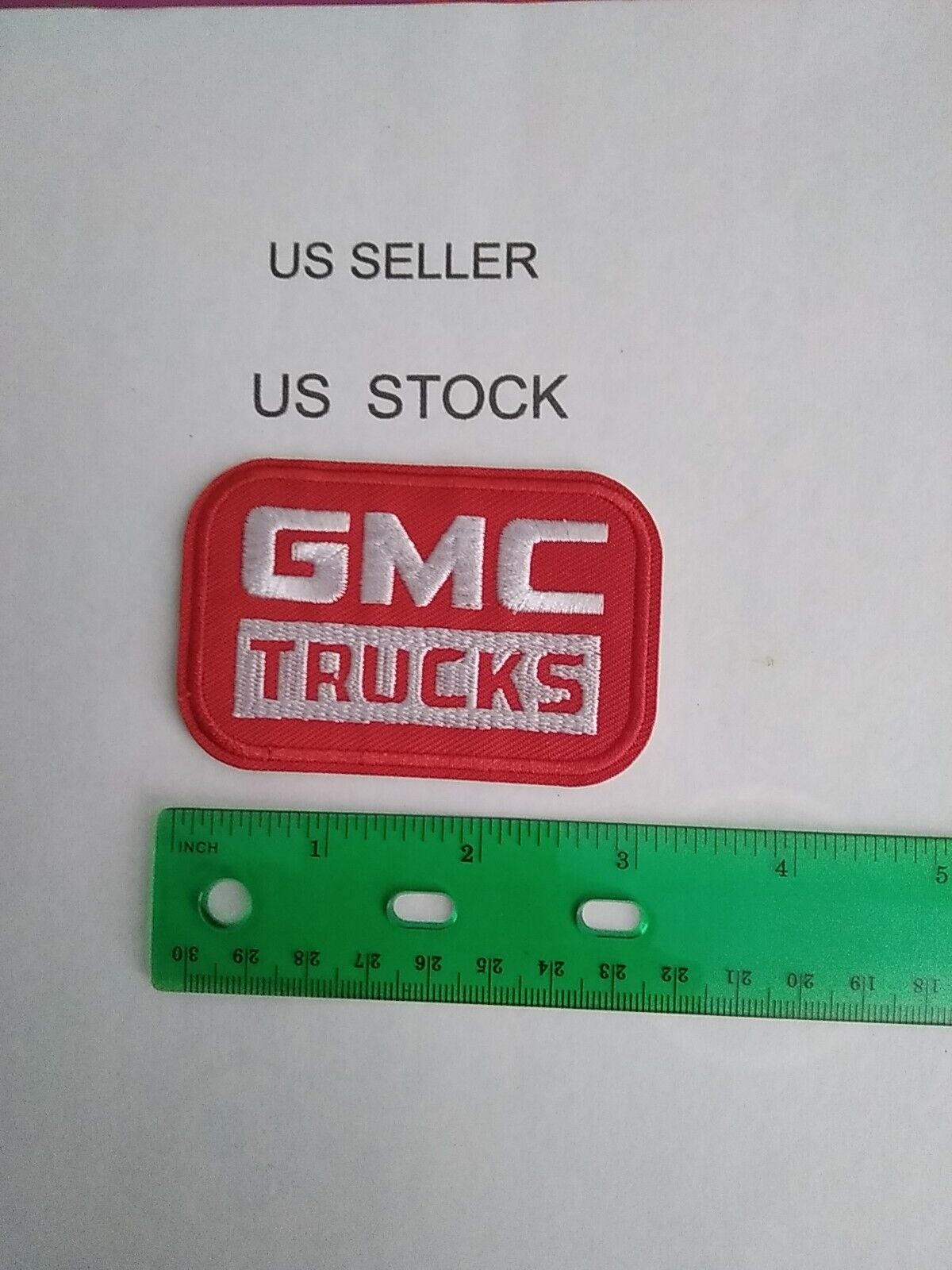 GMC Trucks Patch  Iron-On Embroidered Patch, 3x2\