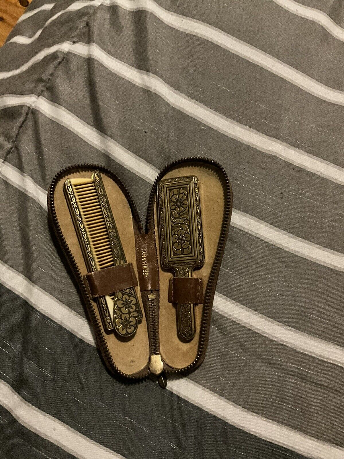 Vintage Germany Comb And Mirror