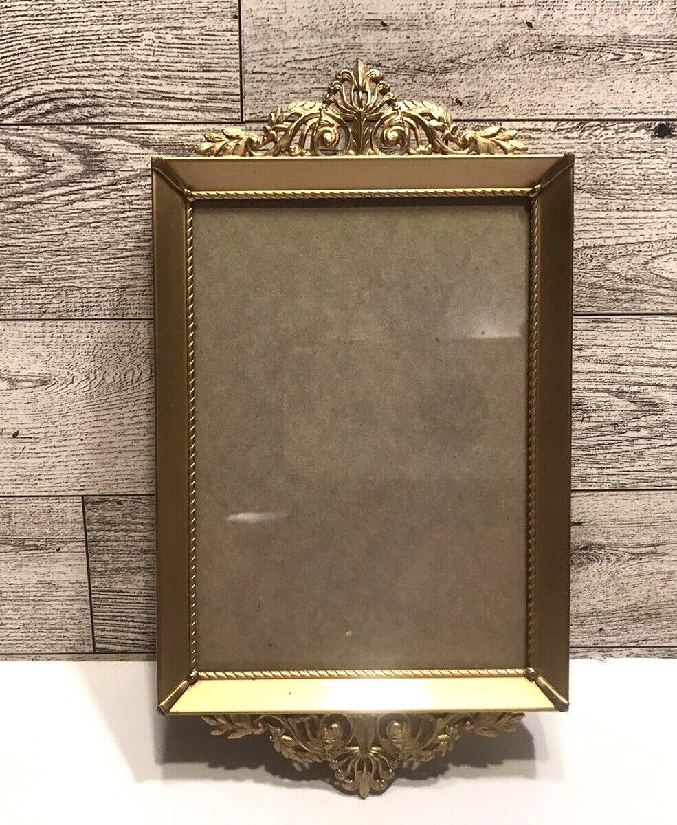 Vintage Ornate Gold Metal Picture Photo Hanging Frame