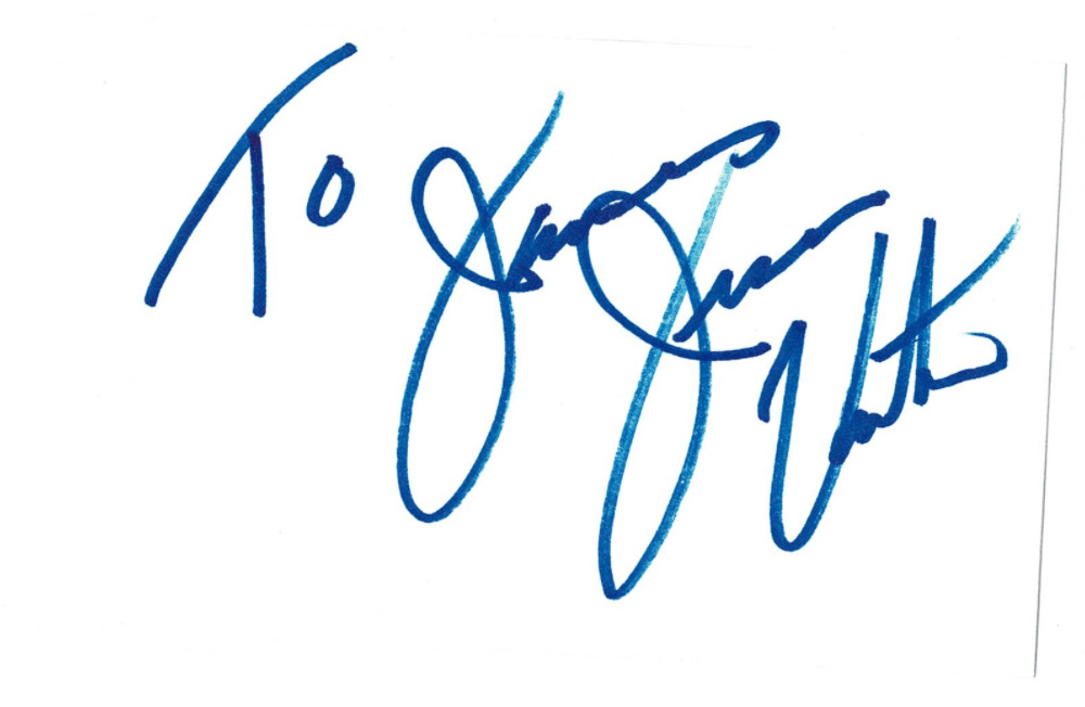 Jesse Ventura signed autographed index card RARE AMCo Authenticated 11553