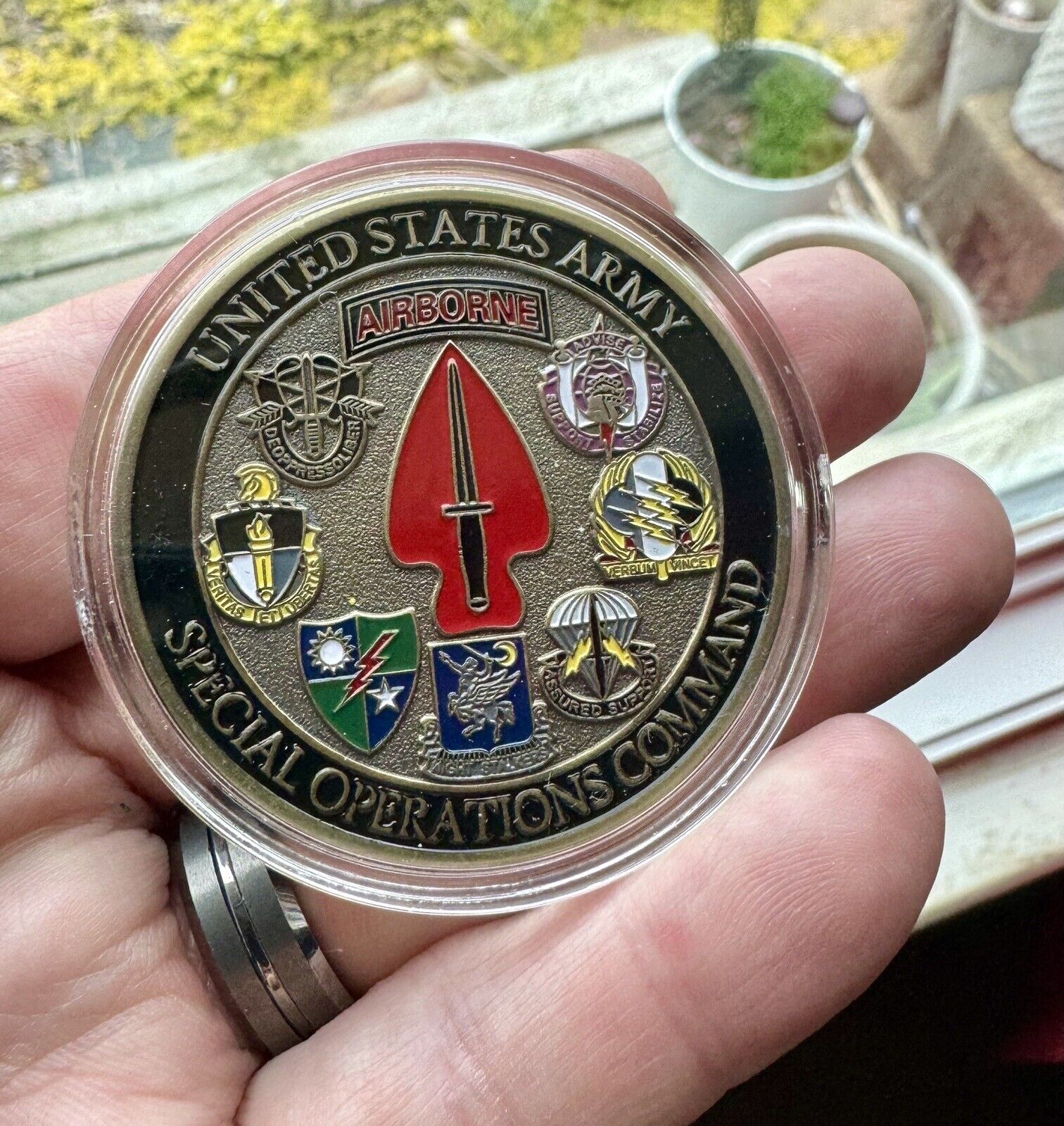 Large 2 Inch United States Special Forces Command Challenge Coin