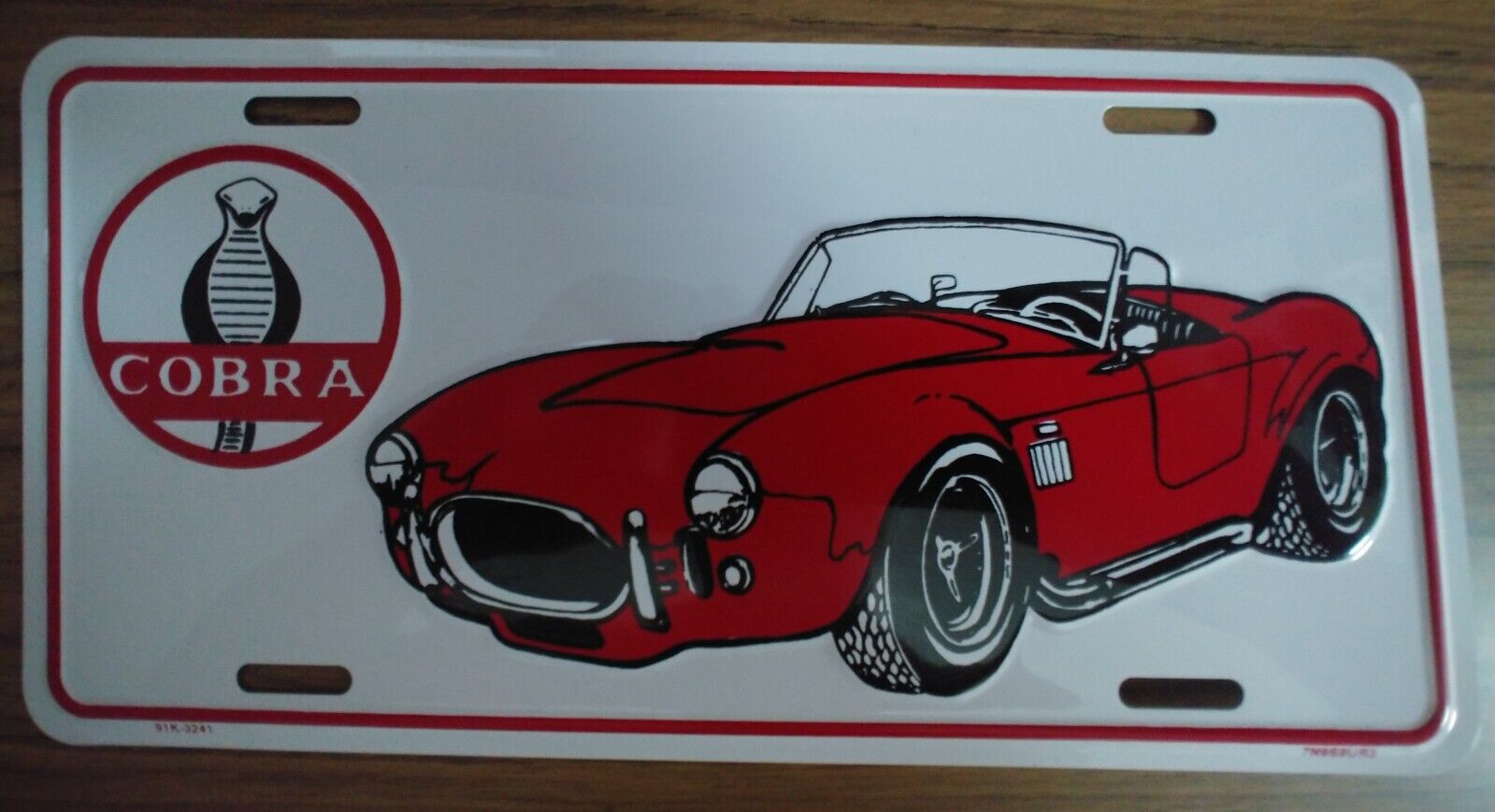 Vintage Cobra Metal / Aluminum novelty license plate embossed - Collectible