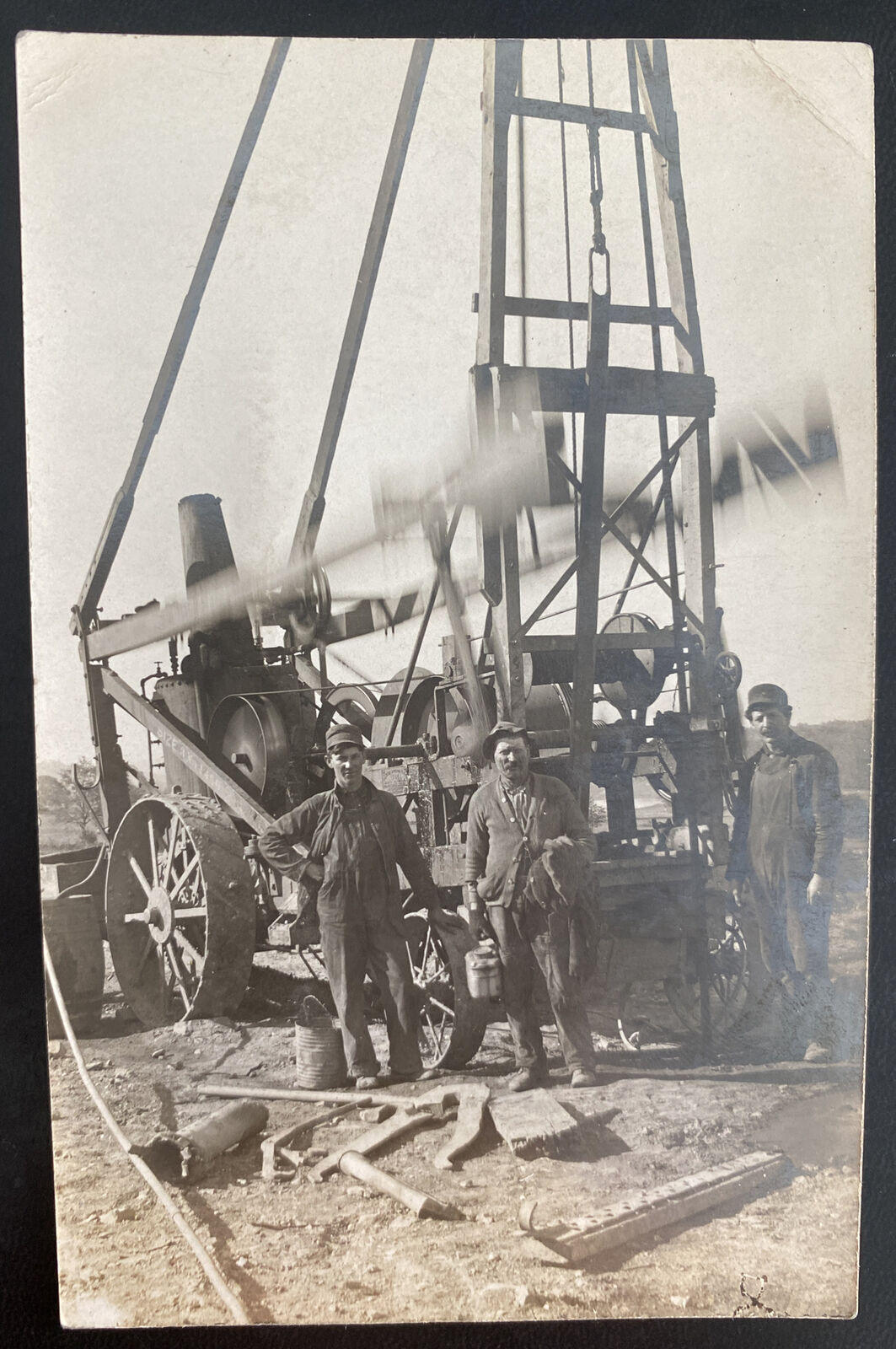 Mint USA Real Picture Postcard Oil Extraction