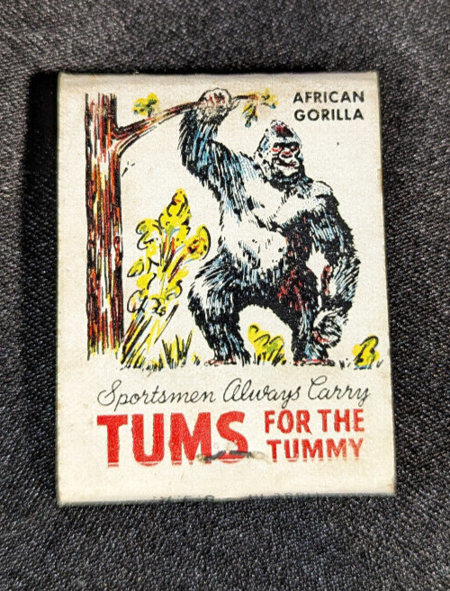 Tums for The Tummy Quick Relief For Acid Indigestion Vintage Matchbook St. Louis