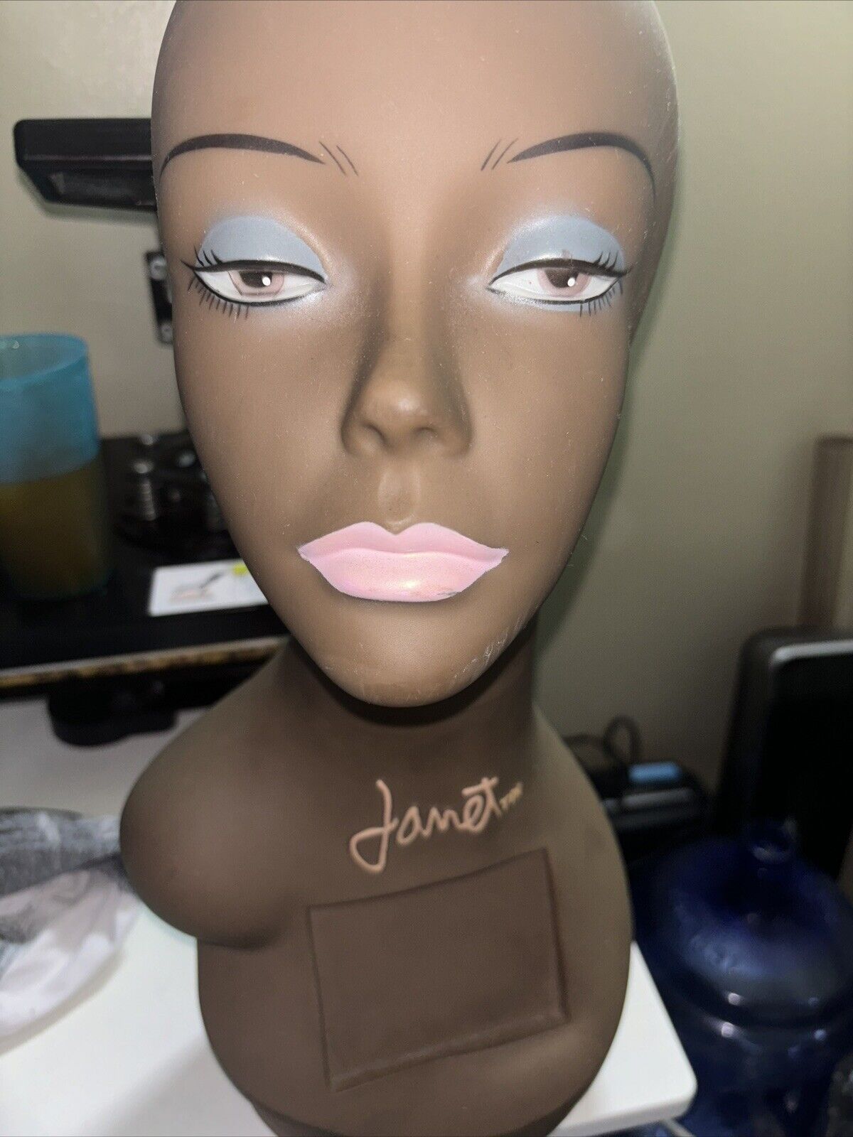 Vintage African American Head Bust Mannequin