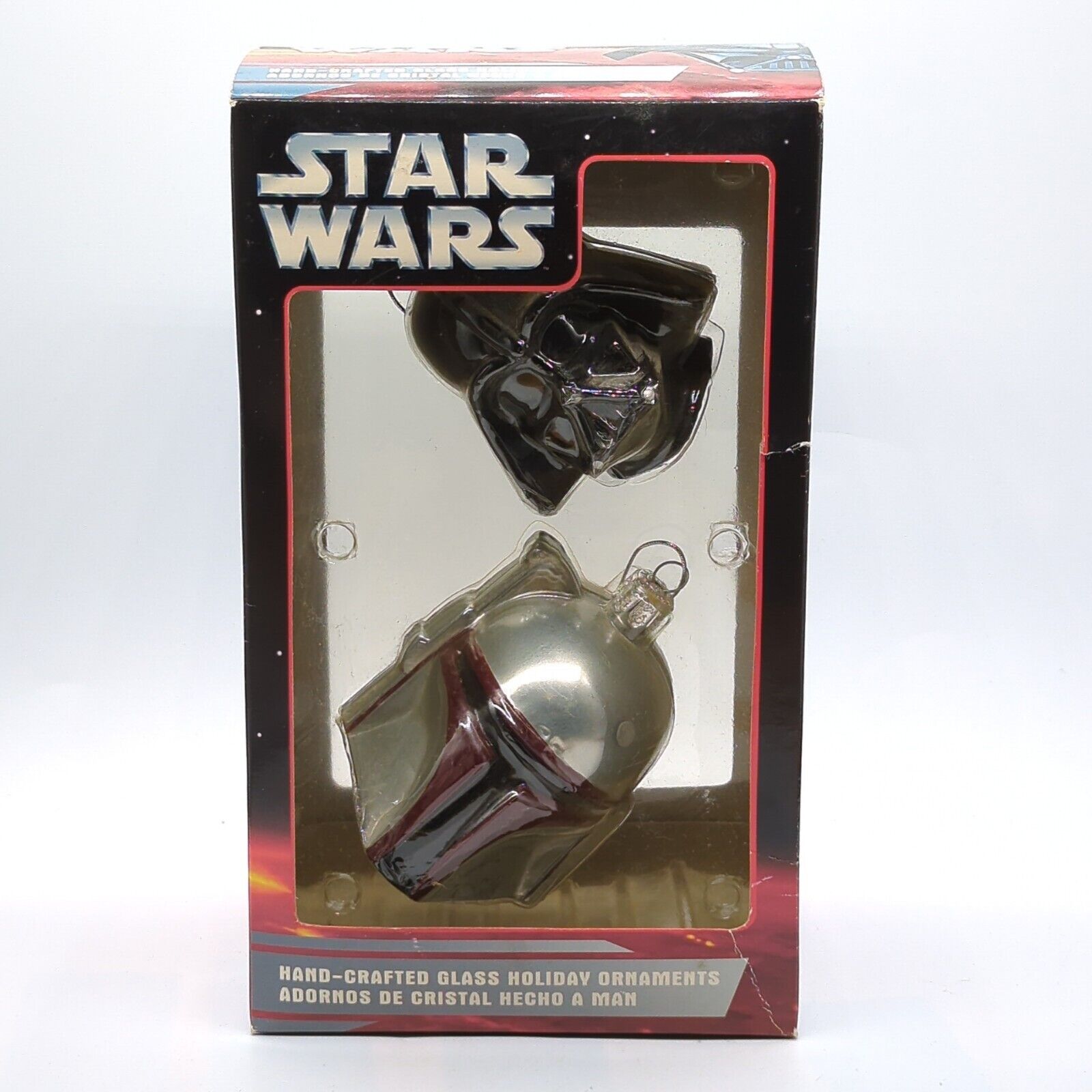 Star Wars 2005 Kurt S. Adler Christmas Glass Ornament Darth Vader Boba Fett Set